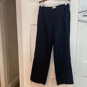 COS Black   Linen Wide leg Women's Pants Size 10 NWT